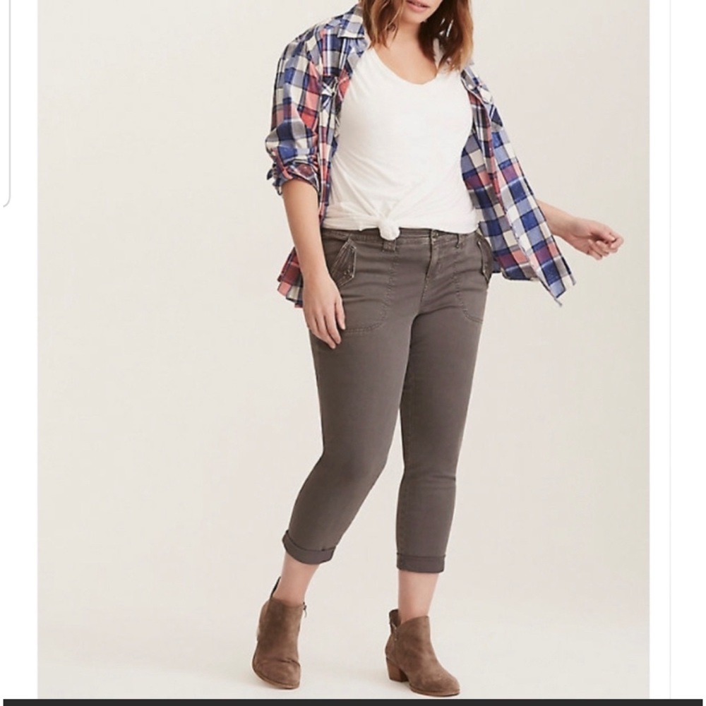Torrid Cropped Utility Pants